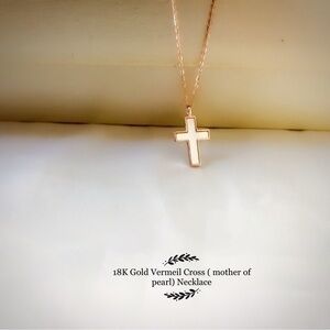 18K Gold Vermeil Cross Necklace